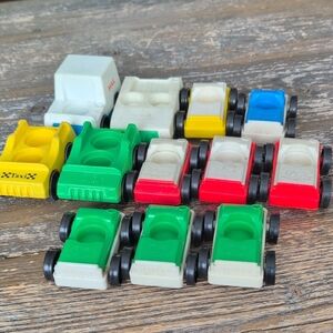 Vintage Fisher Price Little People Lot of 12 Vehicles